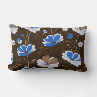 Cojín Lumbar Patrón vintage, diseño floral elegante