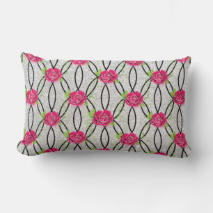 Cojín Lumbar Patrón Zig Zag, flor