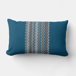 Cojín Lumbar Patrón Zigzag Gris Gris Gris Gris Blue Ocean