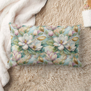 Cojín Lumbar Pattern Elegant Magnolia Flowers