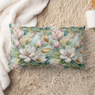 Cojín Lumbar Pattern Elegant Magnolia Flowers