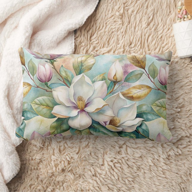 Cojín Lumbar Pattern Elegant Magnolias (Manta)