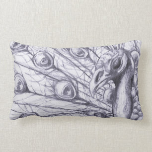 Cojín Lumbar Pavo real hermoso