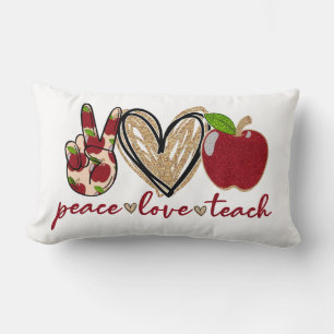 Cojín Lumbar Paz y amor de profesores