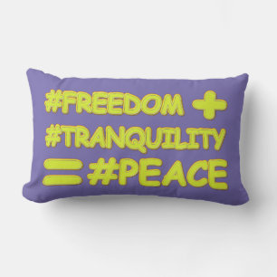 Cojín Lumbar "PEACE FORMULA EQUATION", diseño elegante. ¡Hazte