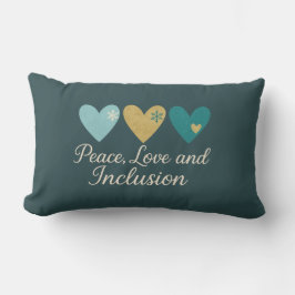 Cojín Lumbar Peace, Love and Inclusion | Inclusive Holiday