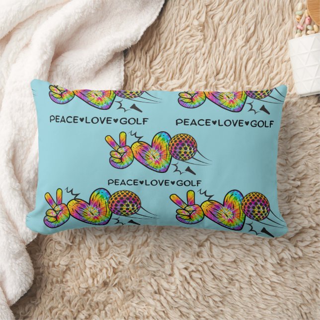 Cojín Lumbar Peace Love Golf Tie-Dye (Manta)