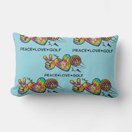 Cojín Lumbar Peace Love Golf Tie-Dye