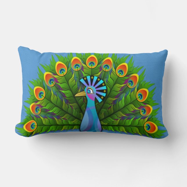 Cojín Lumbar Peacock (Anverso)