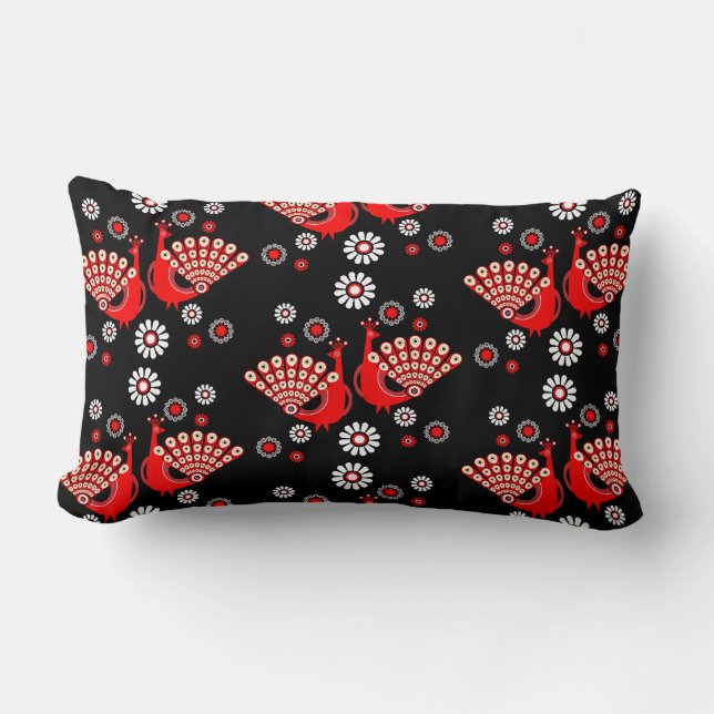 Cojín Lumbar Peacock Art (Anverso)