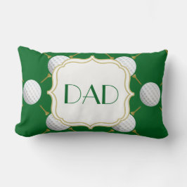 Cojín Lumbar Pelota de Golf y Tee personalizables en Verde