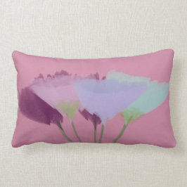 Cojín Lumbar Peonias de acuarela rosa Lilac