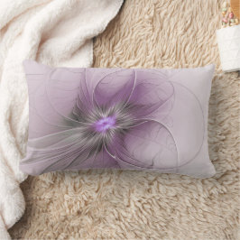 Cojín Lumbar Pequeña belleza moderna arte fractal gris mauve