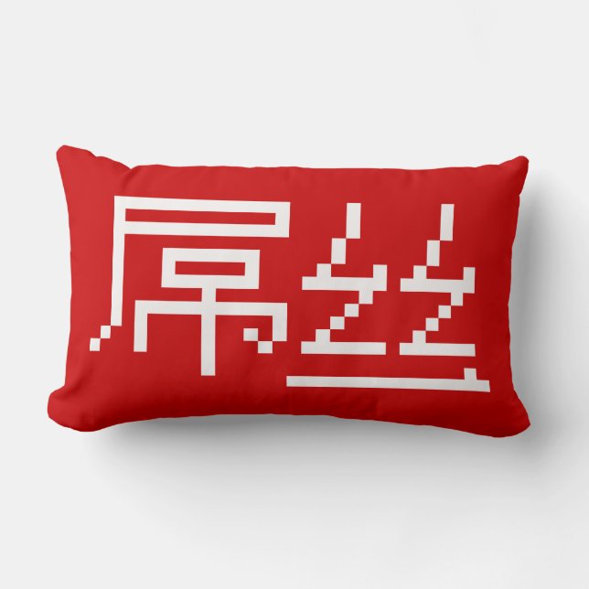 Cojín Lumbar Perdedor chino / Diaosi 屌 丝 Hanzi MEME (Anverso)
