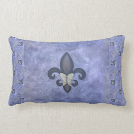 Cojín Lumbar Periwinkle Butterfleur | Fleur de Lis Butterfly