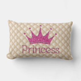 Cojín Lumbar Perlas de Moda encantadoras, Tiara, Princesa, Purp