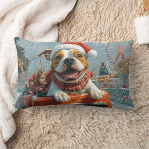 Cojín Lumbar Perro American Staffordshire Navidad