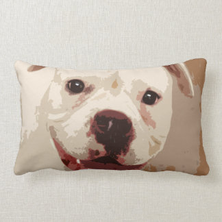Cojín Lumbar perro blanco del boxeador
