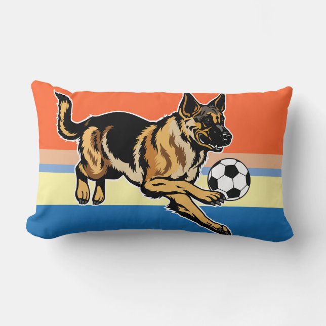 Cojín Lumbar perro de pastor alemán (Anverso)