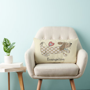 Cojín Lumbar Perro de salchicha Dachshund Cushion de lanzamient