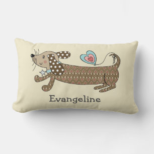 Cojín Lumbar Perro de salchicha Dachshund Cushion de lanzamient