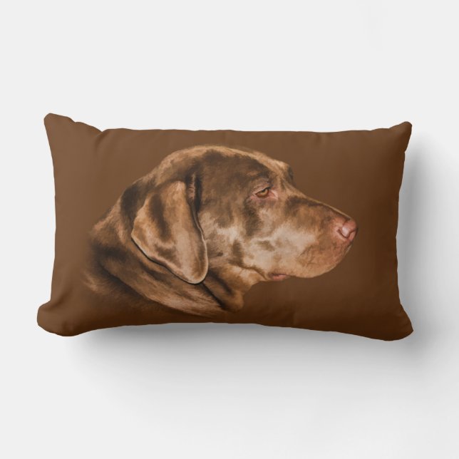 Cojín Lumbar Perro del labrador retriever, almohada, (Anverso)