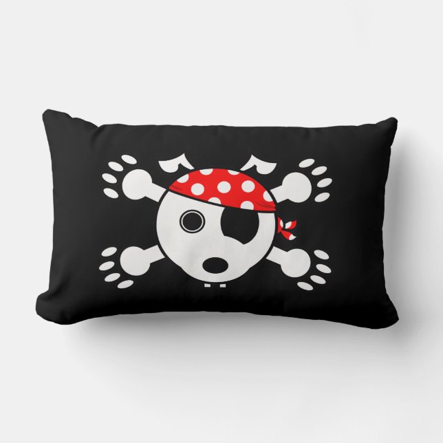 Cojín Lumbar Perro del pirata (Anverso)