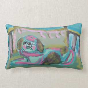 Cojín Lumbar Perro feliz de Chin