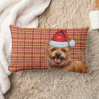 Cojín Lumbar Perro Lover Navidades Australia Territorial Plaid