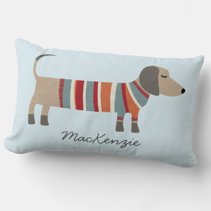 Cojín Lumbar Perro salchicha Dachshund Personalizado