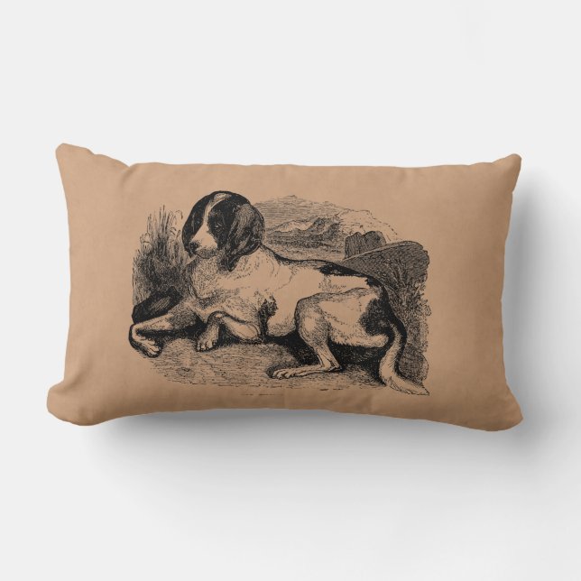 Cojín Lumbar Perros de perros de los 1800s del perro de caza de (Anverso)