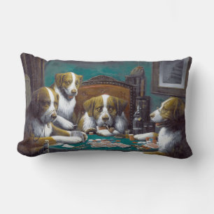 Cojín Lumbar Perros jugando póquer Cassius Marcellus Coolidge 1
