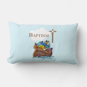 Cojín Lumbar Personalizable, Bautizo de Niño Ark de Noé