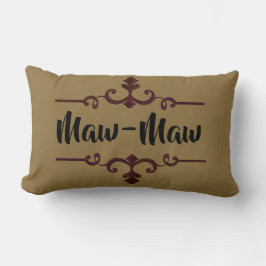 Cojín Lumbar Personalizable Diseño Maw-Maw Reversible