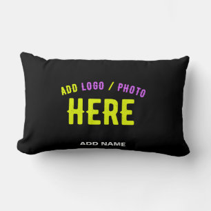 COJÍN LUMBAR PERSONALIZABLE MODERNO ESTILO NEGRO VERIFICADO MAR