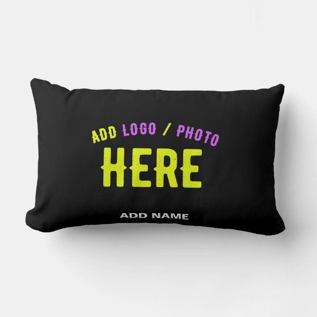 COJÍN LUMBAR PERSONALIZABLE MODERNO ESTILO NEGRO VERIFICADO MAR (Anverso)