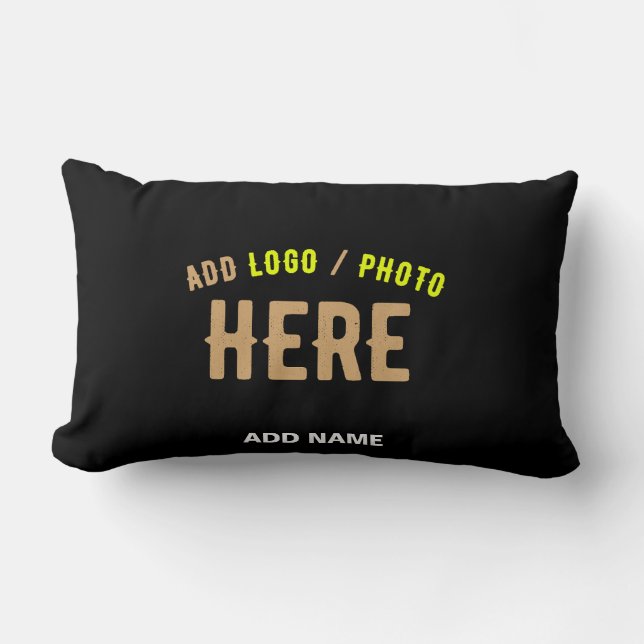 COJÍN LUMBAR PERSONALIZABLE MODERNO ESTILO NEGRO VERIFICADO MAR (Anverso)