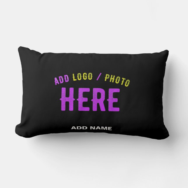 COJÍN LUMBAR PERSONALIZABLE MODERNO ESTILO NEGRO VERIFICADO MAR (Anverso)