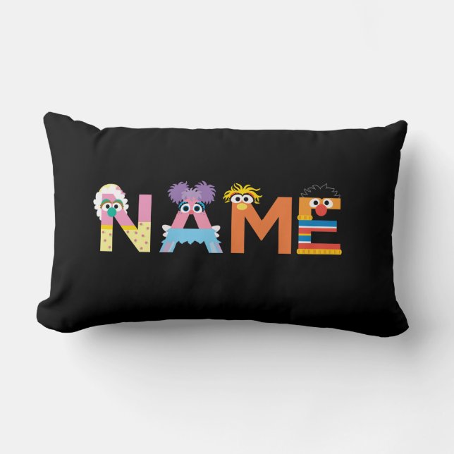 Cojín Lumbar Personalizable Plaza Sésamo Alfabeto Lumbar Pillow (Anverso)