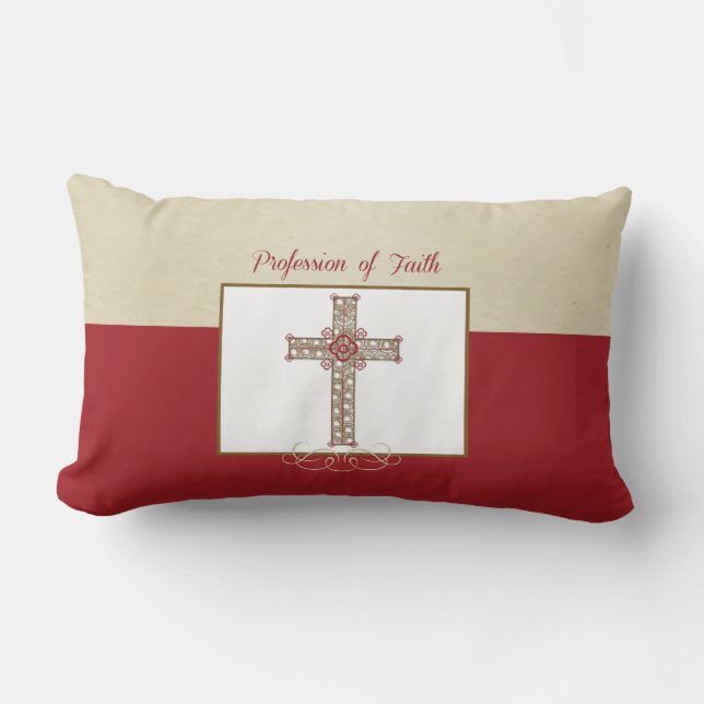 Cojín Lumbar Personalización, bendiciones de RCIA en profesión  (Anverso)