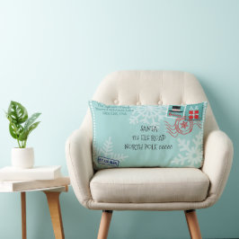 Cojín Lumbar Personalización de Navidades de Santa Carta de Sno