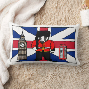 Cojín Lumbar Personalizado británico de Badger con Big Ben y Ba