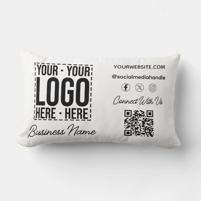 Cojín Lumbar Personalizado Business Logo Empresa Corporativa Gu (Anverso)