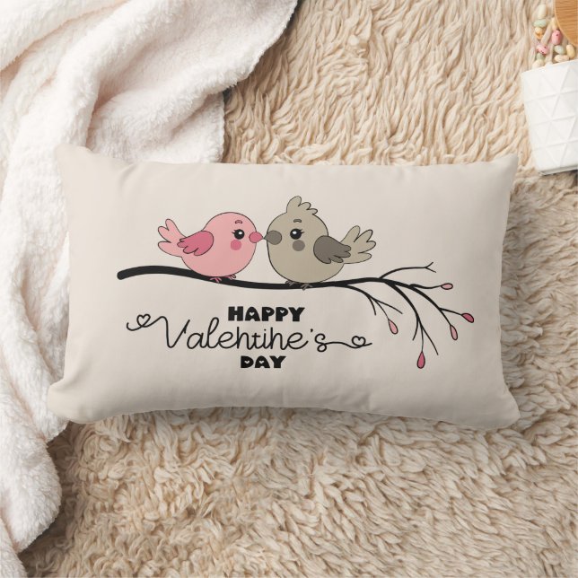 Cojín Lumbar Personalizado cariñoso en la rama Día de San Valen (Manta)