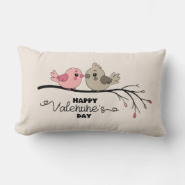 Cojín Lumbar Personalizado cariñoso en la rama Día de San Valen