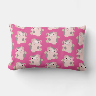 Cojín Lumbar Personalizado de baile Pig Repetir patrón Lumbar a
