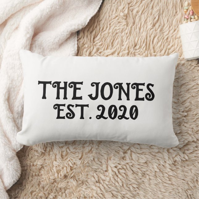 Cojín Lumbar PERSONALIZADO DE REGALO boda LUMBAR PILLOW BLANCO (Manta)