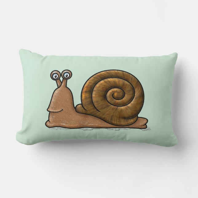 Cojín Lumbar Personalizado de Snail (Anverso)
