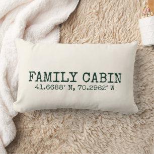 Cojín Lumbar Personalizado de tipografía de época coordina crem