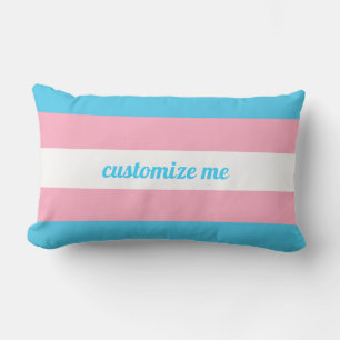 Cojín Lumbar Personalizado del arcoiris transgénero